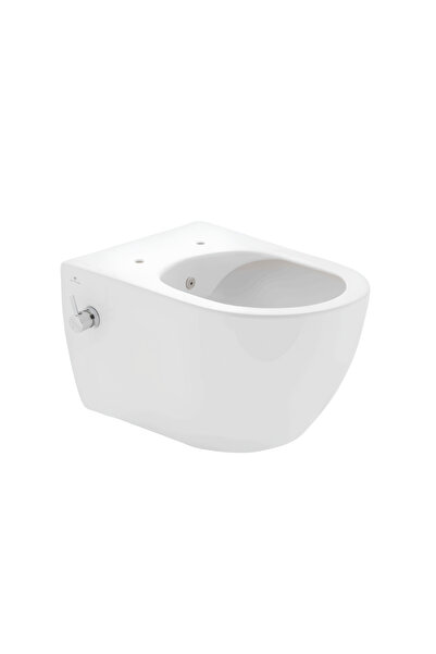 Seramiksan Hill Kanalsız Entegre Ara Musluklu Asma Klozet A031155h,nkp Yavaş Kapak
