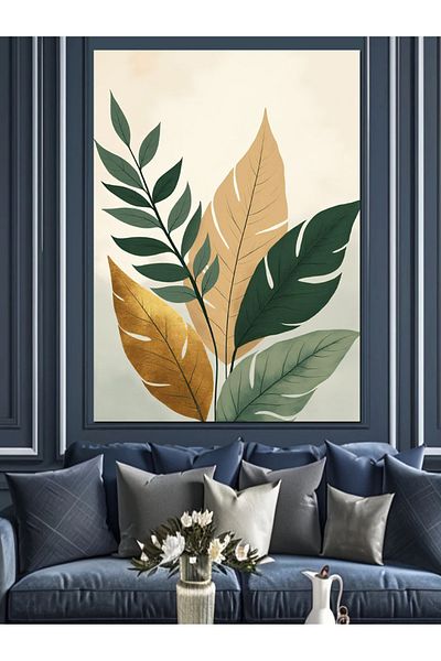 Tablomega Green Shades of Nature Decorative Canvas - Mdf Wooden Painting