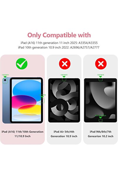 AWH iPad 10th Gen 10.9" Case, Clear Back, Pencil Holder, Slim Fit, Auto Wake/Sleep, Green Cover