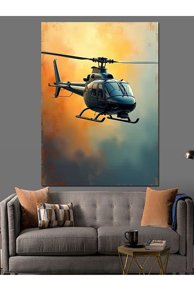 Tablomega Elicopter Wind in the Sky Canvas Decorativ - Lemn MDF