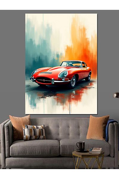 Tablomega The Charm of Classic Cars Decorative Canvas - Mdf Wooden Painting
