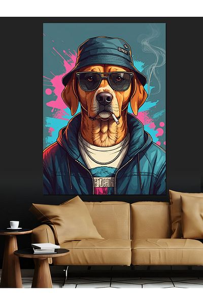 Tablomega Charisma of the Stray Dog Decorative Canvas - Mdf Wooden Painting