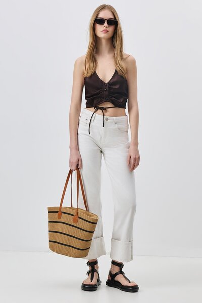 C&City Чанта за през рамо от естествена слама Y9201