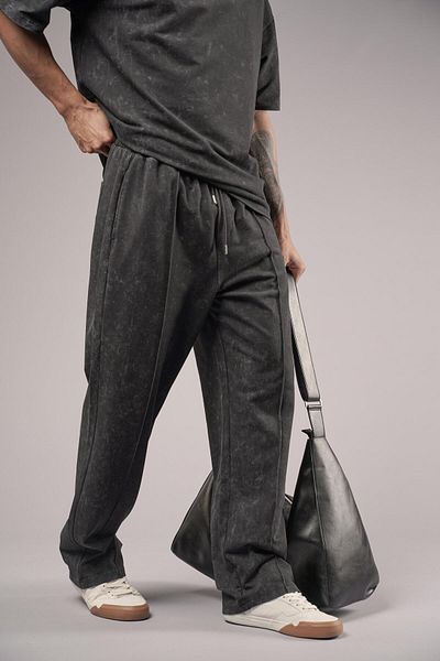 king brich Washed Oversize Cut Bottom Top Set