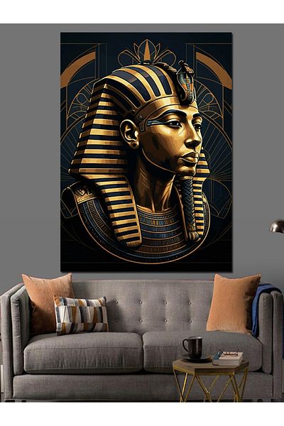 Tablomega Pharaoh's Nobility Decorative Canvas - Mdf Wooden Painting