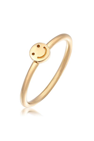 ELLI Ring Ladies With Smiling Face Trend Pinky Ring 925 Sterling Silver