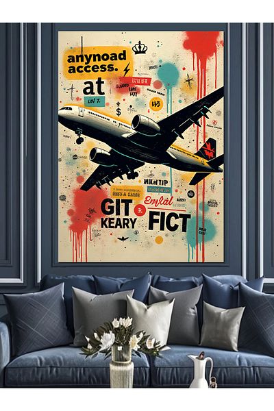 Tablomega Ready for Flight Retro Airplane Decorative Canvas - Mdf Wooden Painting