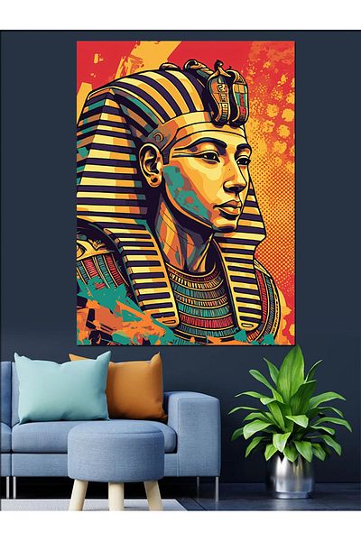 Tablomega The Mystery of the Egyptian Pharaoh Decorative Canvas - Mdf Wooden Painting