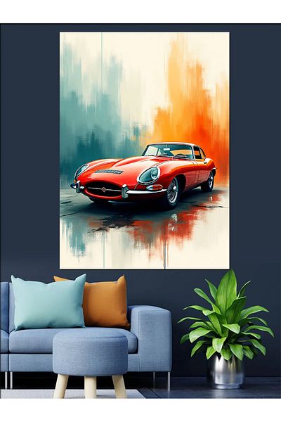 Tablomega The Charm of Classic Cars Decorative Canvas - Mdf Wooden Painting