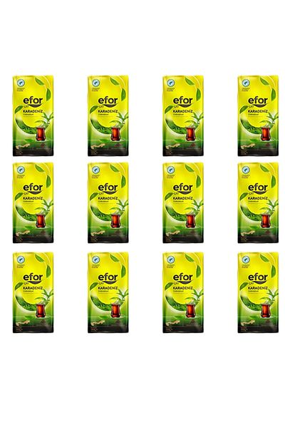 EFOR ÇAY Efor Traditional Black Sea Tea 1 kg X 12 Pcs