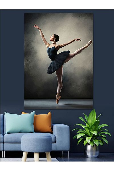 Tablomega Dancing Ballerina Ahenki Decorative Canvas - Mdf Wooden Painting