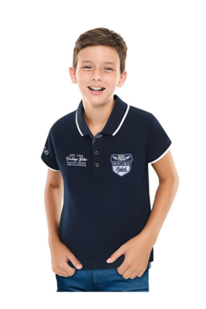 Victor and Jane Victor & Jane Junior Boys' Polo T-Shirt Blue colour with Embr...