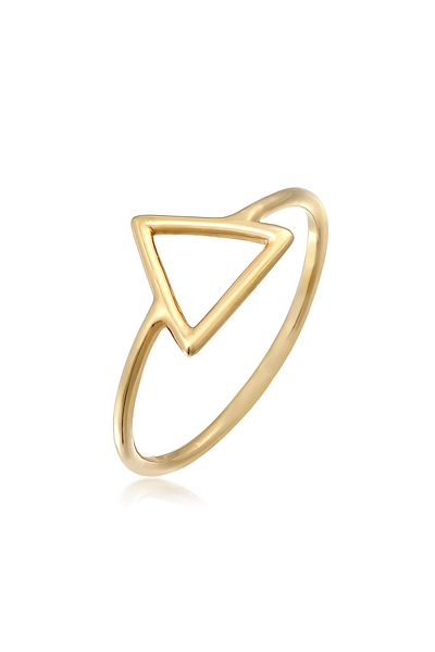 ELLI Ring Ladies Triangle Geo Trend Filigree In 925 Sterling Silver