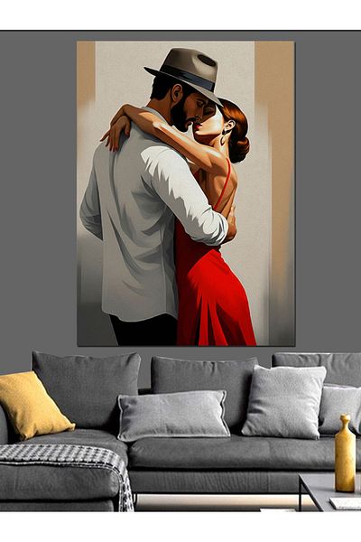 Tablomega Cuddle and Love Decorative Canvas - Mdf Wooden Painting