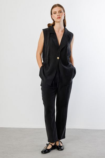 Mi Pret a Porter Mi Elastic Waist Linen Trousers