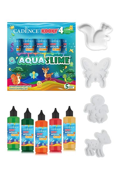 Cadence Aqua Slime - DIY Toy Kit - Jungle Animals Kit 5X90Ml
