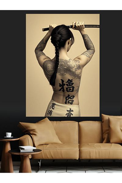 Tablomega Samurai And Traditional Forging Decorative Canvas - Mdf Wood Table