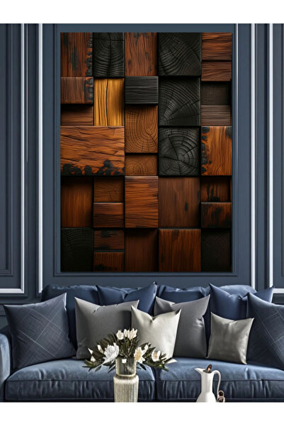 ekart Wooden Texture Pattern Decorative Canvas - Mdf Wooden Painting