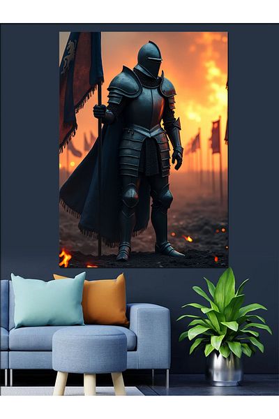 Tablomega Pânză Decorativă Dawn of the Knight - Lemn MDF
