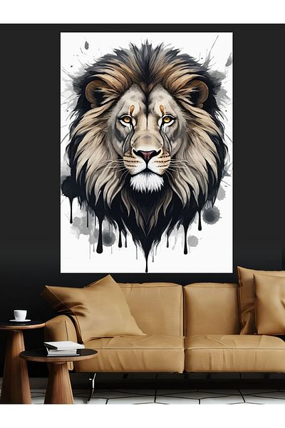 Tablomega Canvas Decorativ Nobilimea Leului - Tablou din Lemn MDF