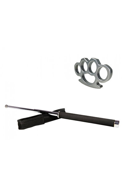 Depox Sada teleskopických holí 65 cm stříbrná + stříbrná krabička o tloušťce ...