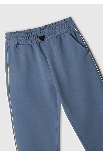 United Colors of Benetton Boy's Airman Blue Logo Πίσω τσέπη Λεπτομερής φούτερ με ελαστική μέση με μανσέτες