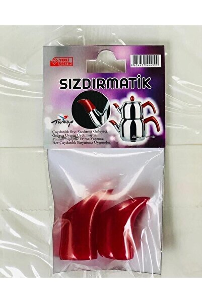 Pinti Pazarı ماتيك سيليكون أحمر - إبريق شاي مانع للتسرب