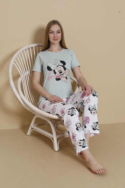VG BOND MODA Dámská pyžamová souprava s krátkým rukávem s potiskem Mickey VG170
