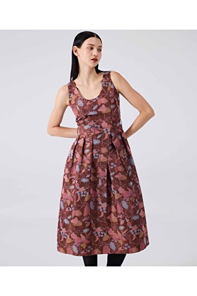 Machka Çiçek jakarlı elbise