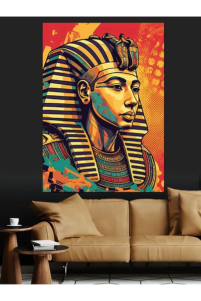 Tablomega The Mystery of the Egyptian Pharaoh Decorative Canvas - Mdf Wooden Painting