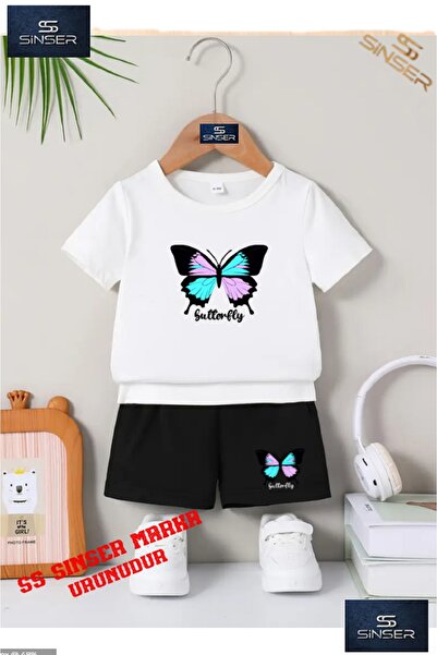 SS SİNSER Tricou pentru copii BUTTERFLY UNISEX cu imprimeu special și decolte...