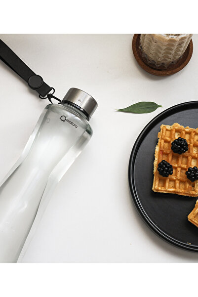 Qmatara Transparent Glass Flask Premium 750Cc