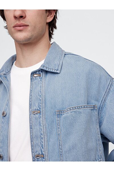 GAP Erkek Mavi UltraSoft Denim Ceket