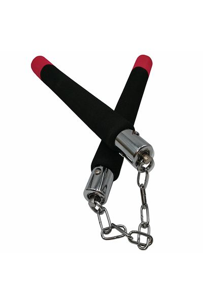 Depox Set de două nunchaku IdeallStore®, Training Ground, burete, antrenament, 30 cm, negru