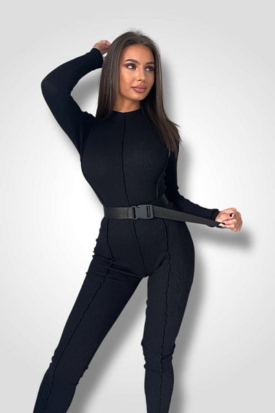BOMBFIT Black Line jumpsuit, push-up effect, with striped look