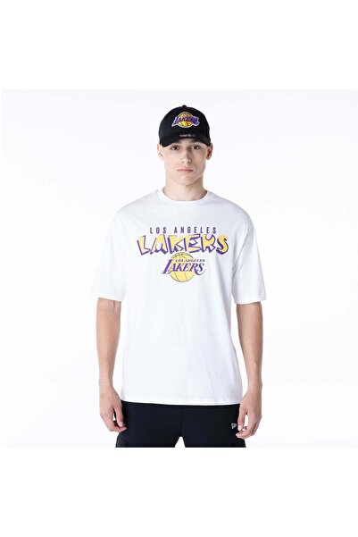 NEW ERA Tricou Newera Nba Grphc Os Tee Loslak Whi