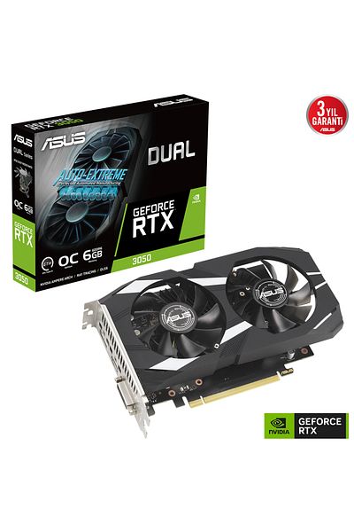 ASUS Dual Geforce Rtx 3050 Oc 6Gb Gddr6 96Bit Dx12 Gaming Monitor