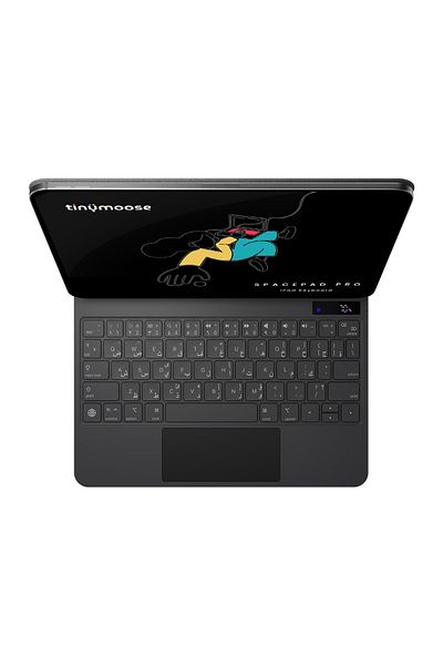 Tinymoose SpacePad Pro iPad Keyboard 5-Way Touchpad, LED Display, Backlit, English/Arabic iPad Pro 11 (M4)