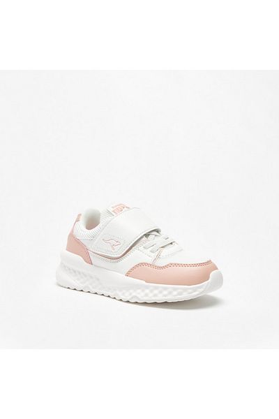 Kangaroos Girls' Panelled Sports Shoes with Hook and Loop Closure