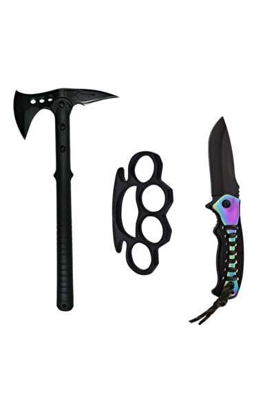 Depox Sada seker Survivor 39 cm, lovecký nůž 21 cm a hliníková krabička, Idea...