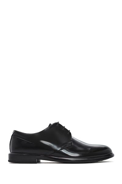 Derimod Men's Black Laced Leather Classic Shoes 25Sfd 601622