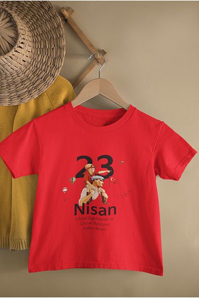 MAGORS Crew Neck Cotton Short-Sleeved T-Shirt for Boys and Girls with April 23Rd Print