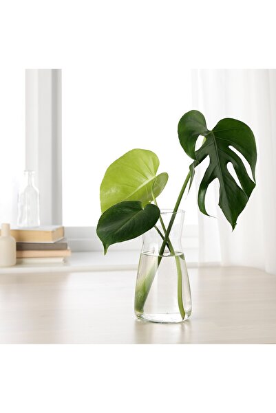IKEA KARAFF Carafe by IKEA Clear Glass, 1.0L, 20cm H x 10.5cm D Elegant & Multi-use Design