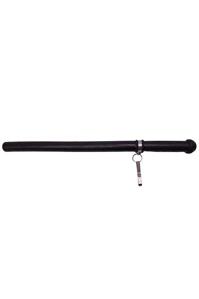 Depox IdeallStore® tonfa de autoapărare, Police Force, cauciuc, 50 cm, negru, cu agățător inclus