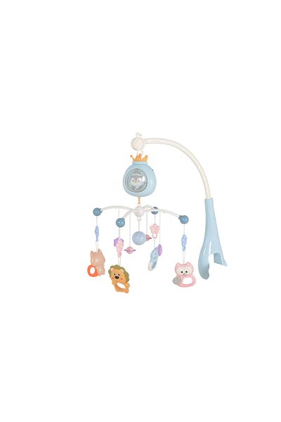 OEM Carusel Muzical Bebe,Moni Penguin Blue, telecomanda, Melodii,sunete cu zgomot alb,Proiectii imagini