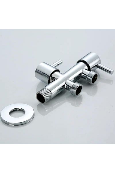 Generic 1/2" Italian Angle Valve 2 Way SS Lever Type, Durable Stainless Steel Body for Plumbing