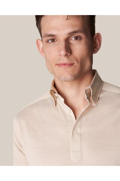 Eton Bej Pike Kumaş Polo Gömlek