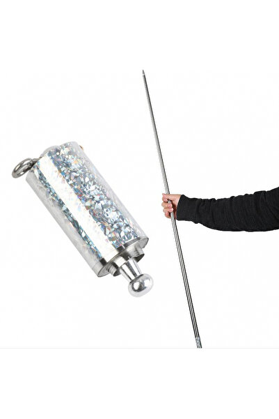 Depox Baston extensibil automat de autoapărare IdeallStore, gazon de antrenament, metal, 150 cm, argintiu