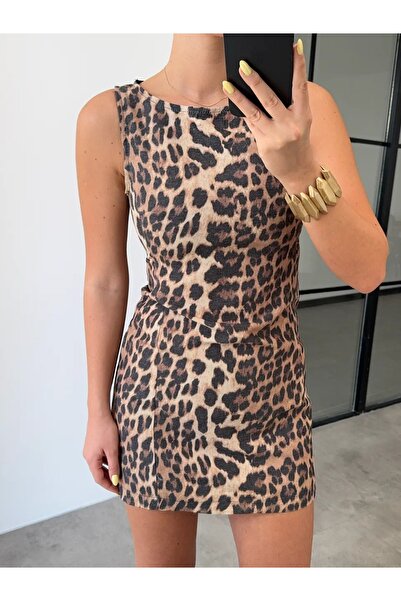 Le Savu SHILSEE ΓΥΝΑΙΚΕΙΟ ΜΙΝΙ ΛΕΟΠΑΡ ΦΟΡΕΜΑ ΜΕ ΧΟΝΤΡΟ ΛΟΥΡΙ