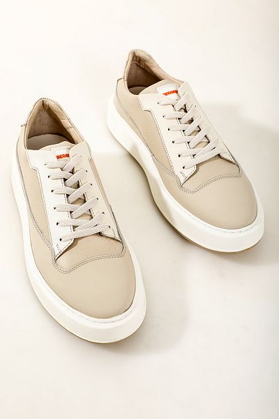 GERARDO AYAKKABI Ανδρικό Sneaker από Γνήσιο Δέρμα - Μπεζ